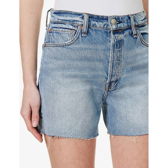 rag & bone Vintage Cut Off High Rise Shorts in Light Blue Wash - Size 26 - Picture 8 of 10